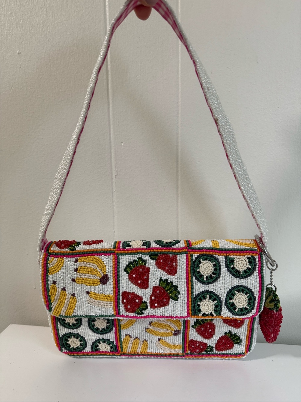 Fruit Beaded Shoulder Bag
